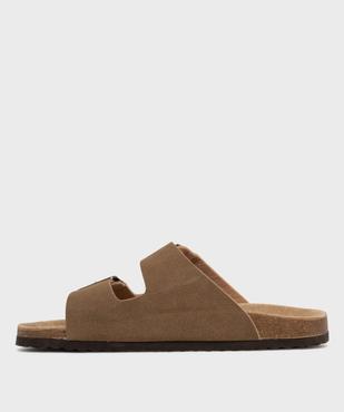 Mules à larges brides avec semelle intérieure cuir homme - Urban Steps vue3 - URBAN STEPS - GEMO