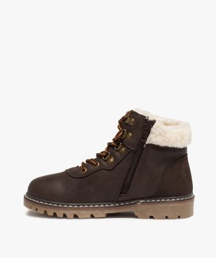Boots garçon style chaussures de montagne à col sherpa vue3 - GEMO (ENFANT) - GEMO