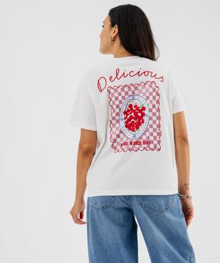 Tee-shirt manches courtes avec motifs cerises femme vue1 - GEMO(FEMME PAP) - GEMO