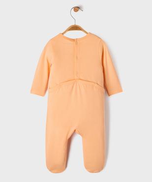 Pyjama en coton avec motif poitrine bébé fille vue4 - GEMO(BB COUCHE) - GEMO