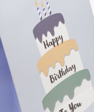 Sac cadeau d'anniversaire imprimé en papier recyclé  vue2 - GEMO (ACCESS) - GEMO