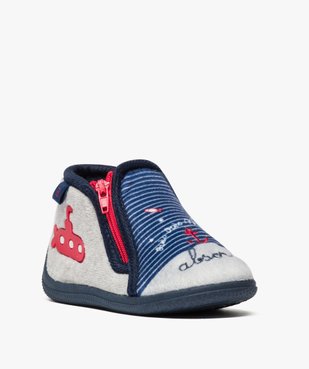 Chaussons bébé semelle intérieure cuir style marin - Absorba vue2 - ABSORBA - GEMO