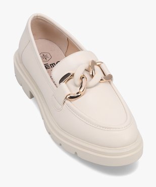 Mocassins femme unis à semelle crantée et bride chaine vue6 - GEMO (CASUAL) - GEMO