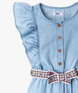 Combinaison pantalon avec volants sur les épaules fille vue3 - GEMO 4G FILLE - GEMO