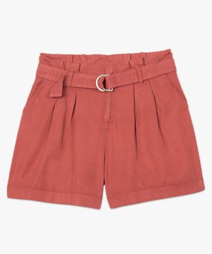 Short femme en Lyocell coupe ample avec ceinture vue4 - GEMO(FEMME PAP) - GEMO