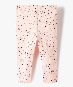 Legging bébé fille long en coton stretch vue3 - GEMO C4G BEBE - GEMO