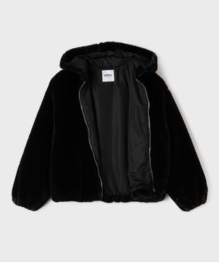 Blouson oversize en fourrure imitation à capuche fille vue3 - GEMO (JUNIOR) - GEMO