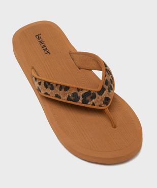 Tongs de plage à motif léopard femme - Isotoner vue5 - ISOTONER - GEMO