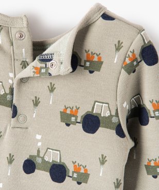 Pyjama bébé 2 pièces chaud motif tracteurs vue4 - GEMO(BB COUCHE) - GEMO