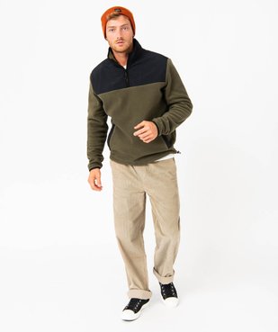 Pantalon large en velours côtelé avec ceinture élastique homme vue5 - GEMO (HOMME) - GEMO