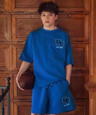 Tee-shirt manches courtes en maille épaisse garçon - Camps United vue1 - CAMPS - GEMO