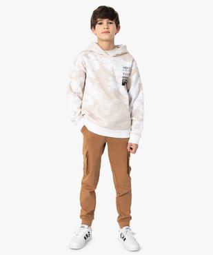 Pantalon cargo en molleton garçon vue5 - GEMO (JUNIOR) - GEMO