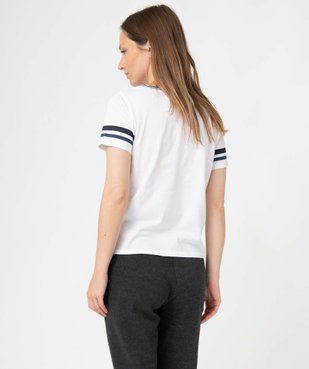 Tee-shirt femme à manches courtes avec motif XXL - Yale vue3 - YALE - GEMO