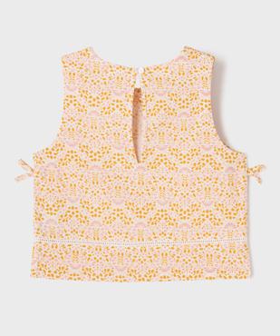 Chemise sans manches à motifs fleuris fille - LuluCastagnette vue4 - LULU CASTAGNETTE GEMO FOR GOOD - GEMO