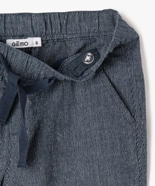 Bermuda chino en toile rayée à revers garçon vue3 - GEMO (ENFANT) - GEMO