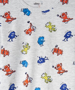 Pyjama à motifs monstres multicolores garçon vue2 - GEMO (ENFANT) - GEMO