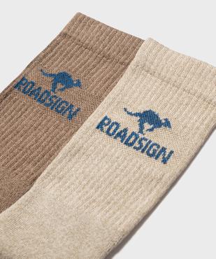 Chaussettes épaisses à tige haute côtelée homme - Roadsign (lot de 2) vue2 - ROADSIGN D - GEMO