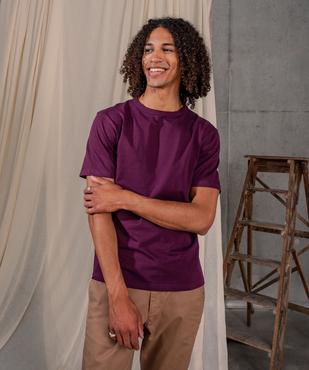 Tee-shirt manches courtes en coton uni homme vue6 - GEMO (HOMME) - GEMO