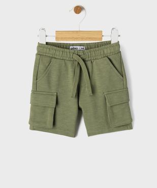 Short uni avec poches cargo bébé garçon vue1 - GEMO(BEBE DEBT) - GEMO