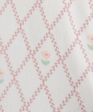 Pyjama en velours à losanges et fleurs bébé vue2 - GEMO 4G BEBE - GEMO