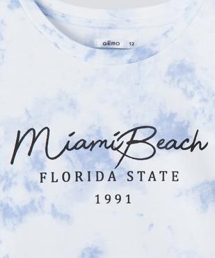 Tee-shirt fille large et court tie-and-dye vue2 - GEMO (JUNIOR) - GEMO