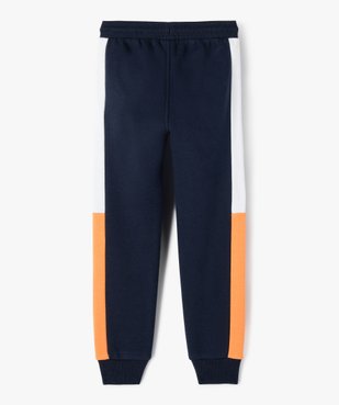 Pantalon de jogging avec bandes colorées sur les côtés garçon vue3 - GEMO (ENFANT) - GEMO