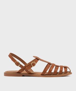 Sandales à brides esprit fisherman en cuir femme - LuluCastagnette vue2 - LULUCASTAGNETTE - GEMO