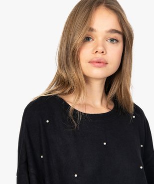Pull femme coupe loose avec perles sur l'avant vue2 - Nikesneakers(FEMME PAP) - Nikesneakers