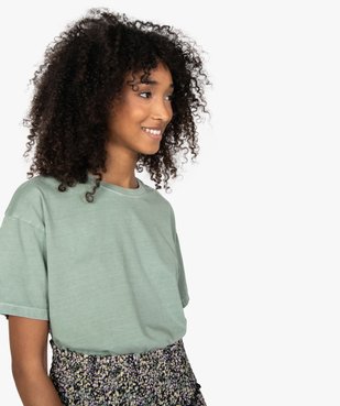 Tee-shirt femme à manches courtes coupe ample vue2 - GEMO(FEMME PAP) - GEMO