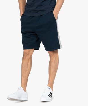 Bermuda homme en maille extensible avec bandes contrastantes vue1 - GEMO (HOMME) - GEMO