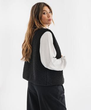 Veste sans manches en sherpa femme vue3 - GEMO 4G FEMME - GEMO