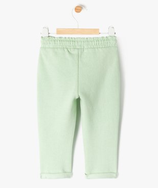 Pantalon en maille avec taille élastique et revers bébé fille vue3 - GEMO 4G BEBE - GEMO