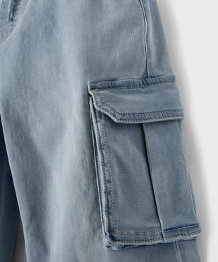 Jean jogger cargo en denim très extensible garçon vue3 - GEMO 4G GARCON - GEMO