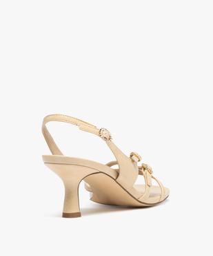 Sandales à talon avec brides et boucles en strass femme vue4 - FOLLOW ME - GEMO