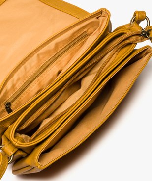 Sac femme forme besace multirangement avec breloque pompon vue3 - GEMO (ACCESS) - GEMO