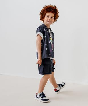 Bermuda cargo en maille French Terry garçon vue5 - GEMO (ENFANT) - GEMO