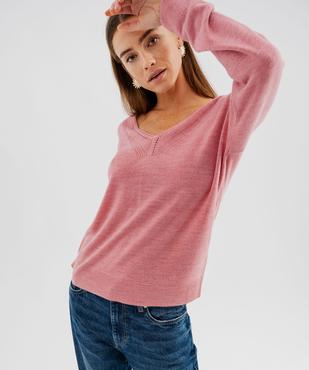 Pull col V en fine maille fluide femme vue1 - GEMO(FEMME PAP) - GEMO