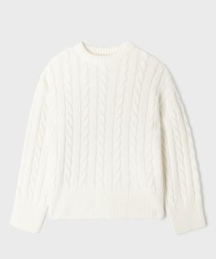 Pull loose en maille torsadée fille vue1 - GEMO (JUNIOR) - GEMO