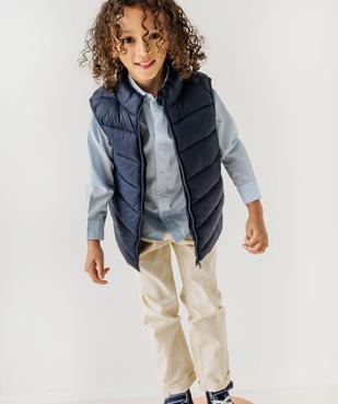 Chemise unie à manches longues garçon vue8 - GEMO 4G GARCON - GEMO