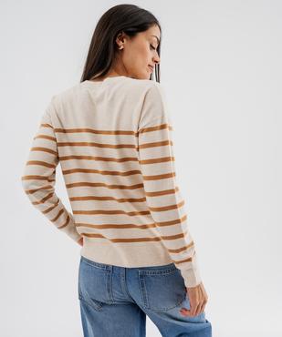 Pull en maille fine avec boutons sur l’épaule femme vue4 - GEMO 4G FEMME - GEMO