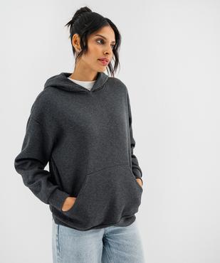 Sweat à capuche en molleton doux femme vue2 - GEMO 4G FEMME - GEMO