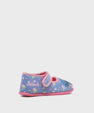 Chaussons babies à scratch en velours imprimés fille - Stitch vue4 - LILO & STITCH - GEMO