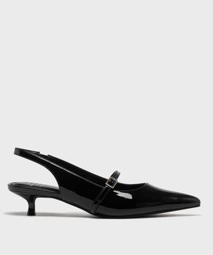 Escarpins sling-back à bout pointu et bride cou-de-pied vernis femme - Follow Me vue1 - FOLLOW ME - GEMO