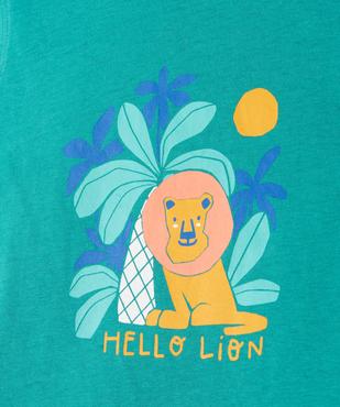 Tee-shirt à manches courtes avec motif jungle bébé garçon vue2 - GEMO(BEBE DEBT) - GEMO