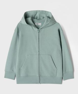 Sweat zippé à capuche en molleton garçon vue1 - GEMO 4G GARCON - GEMO