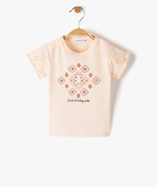 Tee-shirt bébé fille avec logo brodé – LuluCastagnette vue1 - LULUCASTAGNETTE - GEMO