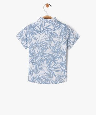 Chemise à manches courtes motif feuillage bébé garçon vue3 - GEMO(BEBE DEBT) - GEMO