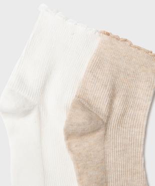 Socquettes à finition froncée femme (lot de 2) vue2 - GEMO(HOMWR FEM) - GEMO