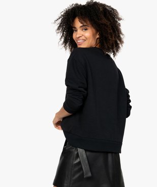 Sweat femme large molletonné et imprimé vue3 - GEMO(FEMME PAP) - GEMO