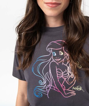 Tee-shirt femme avec motif Ariel multicolore - Disney vue2 - DISNEY - GEMO